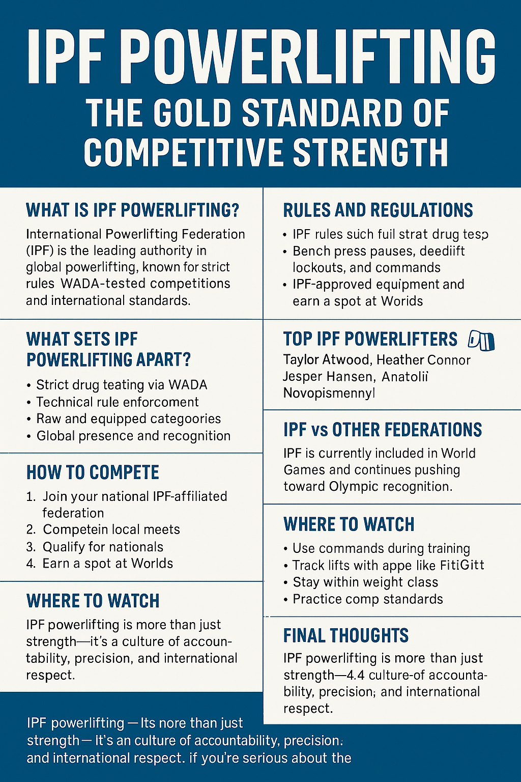 IPF Powerlifting: The Gold Standard of Competitive Strength